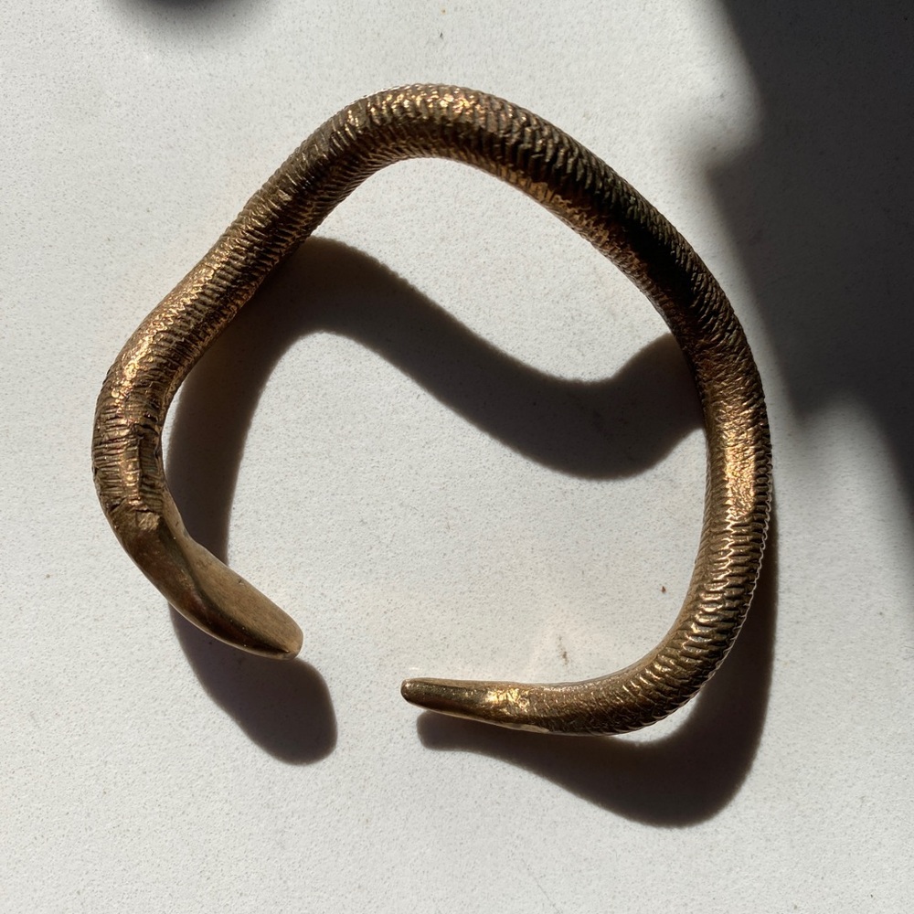 Snake brass bracelet